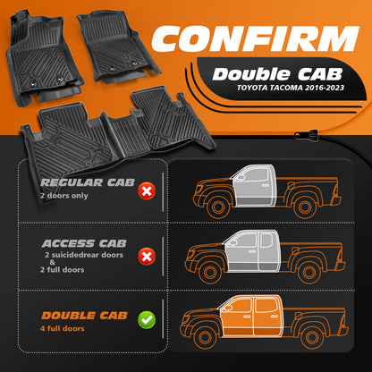 Yotruth Floor Mats for Toyota Tacoma 2016-2023  (Double Cab)