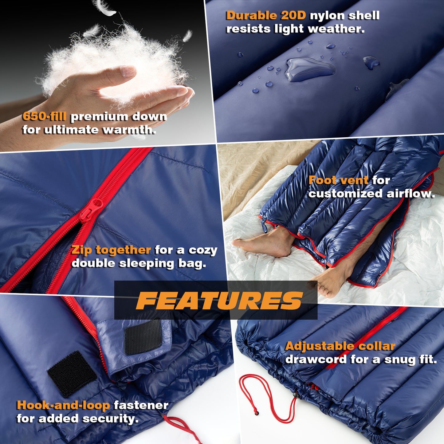 Ultralight 27oz Down Sleeping Bag