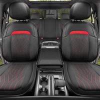 yotruth Seat Covers Full Set for Ford F150 2009-2024, Compatible with F250/F350/F450 2017-2024, (Black&Red)